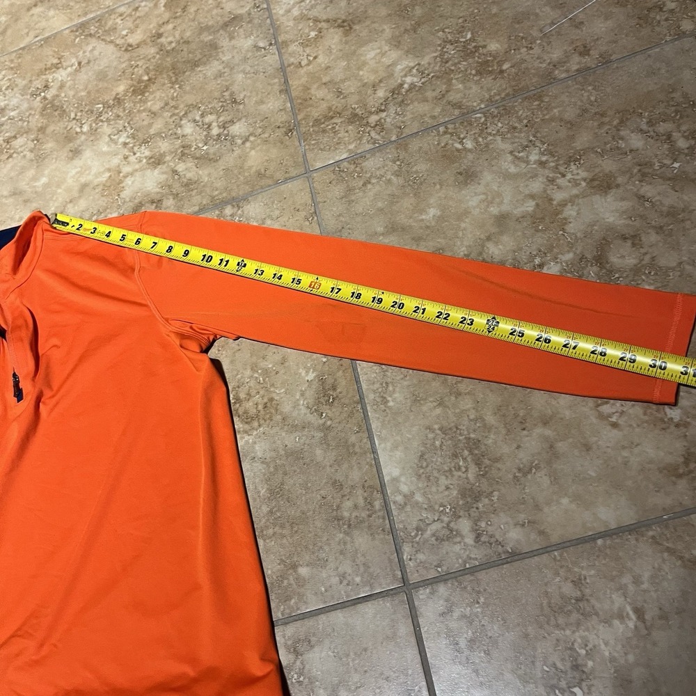 RLX Ralph Lauren Quarter Zip Pullover Mens Medium Orange  Long Sleeve Golf - Picture 9 of 9